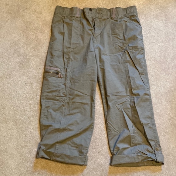 Pants - Cato stretch capris five pockets elastic waist with zip closure
